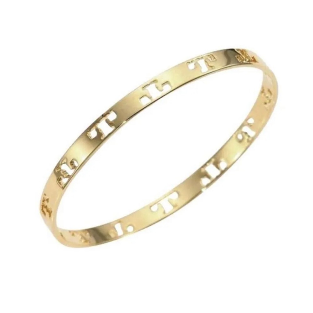 NWT Tory Burch Gold Logo Bangle Bracelet